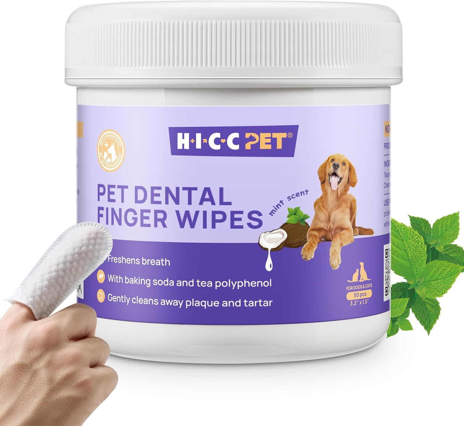 Dog Dental Finger Wipes