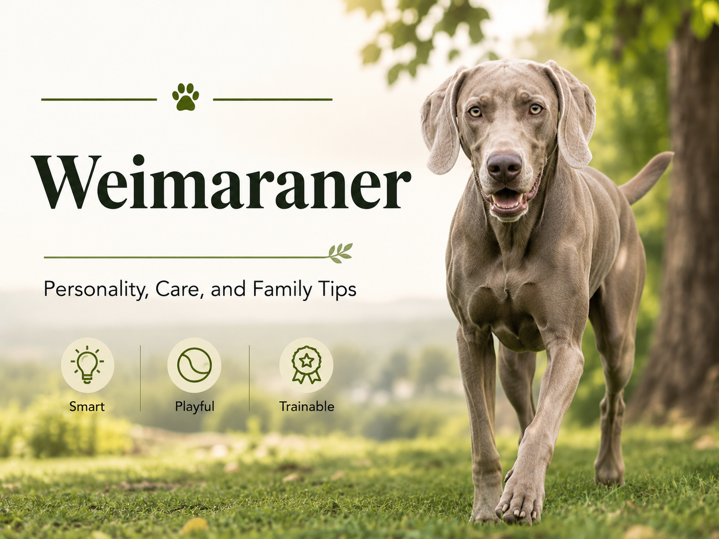 Weimaraner family dog children training and responsible ownership guide
