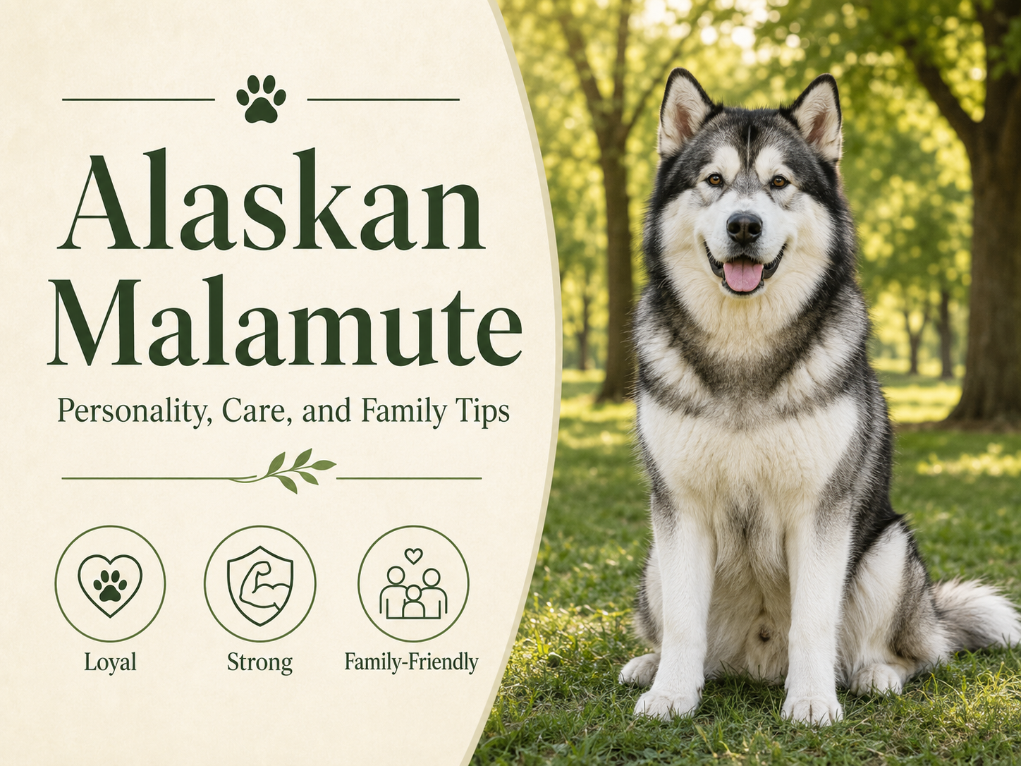 Alaskan Malamute personality care and family guide