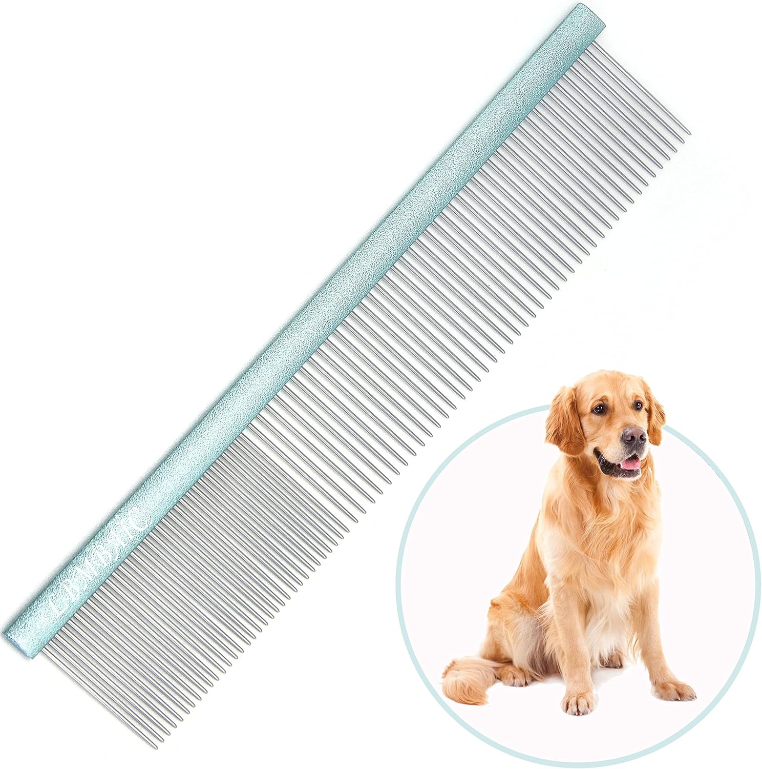 Wide-Tooth Metal Grooming Comb