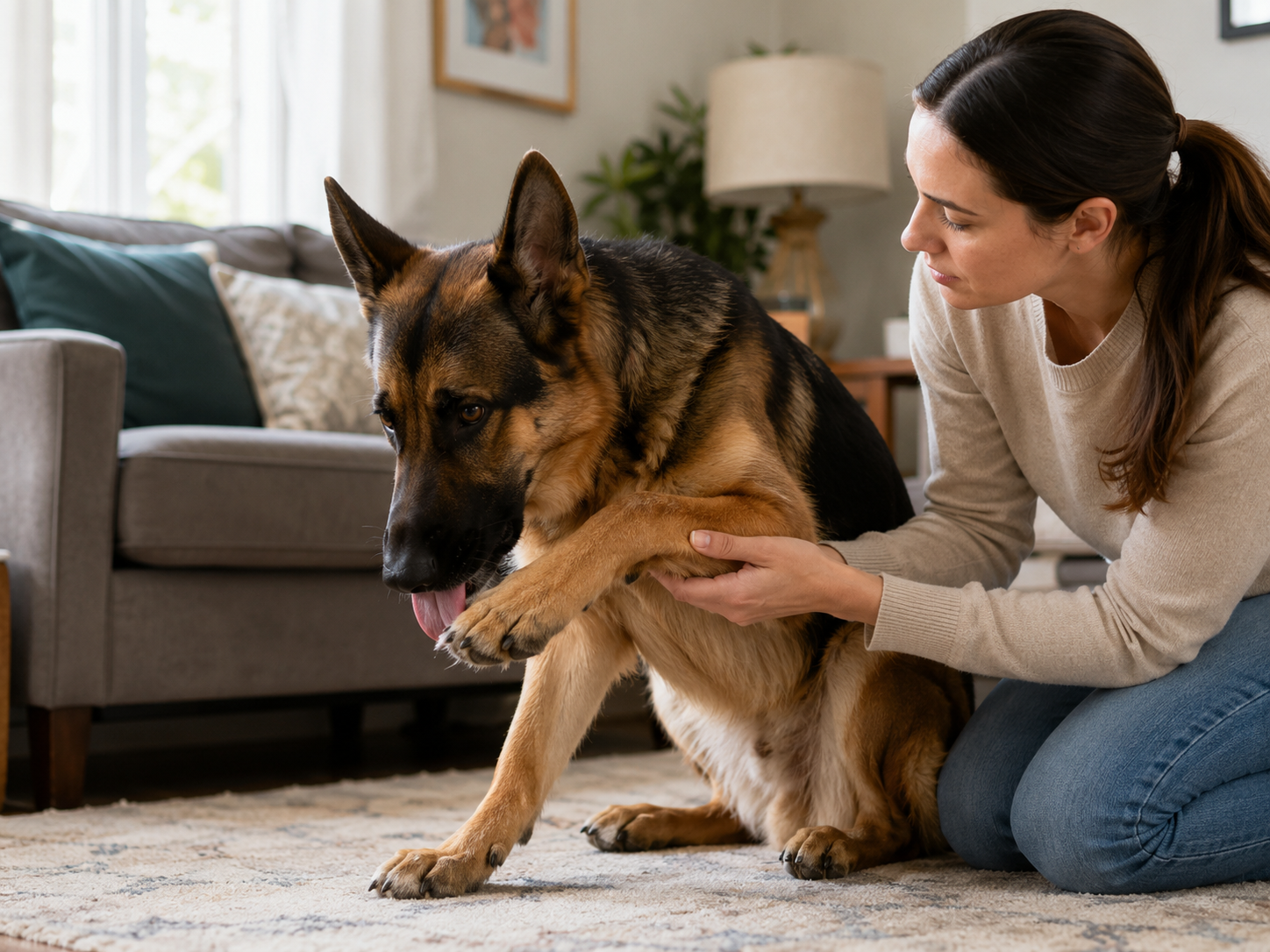 Owner monitoring a dog's eating and drinking habits before speaking with a veterinarian