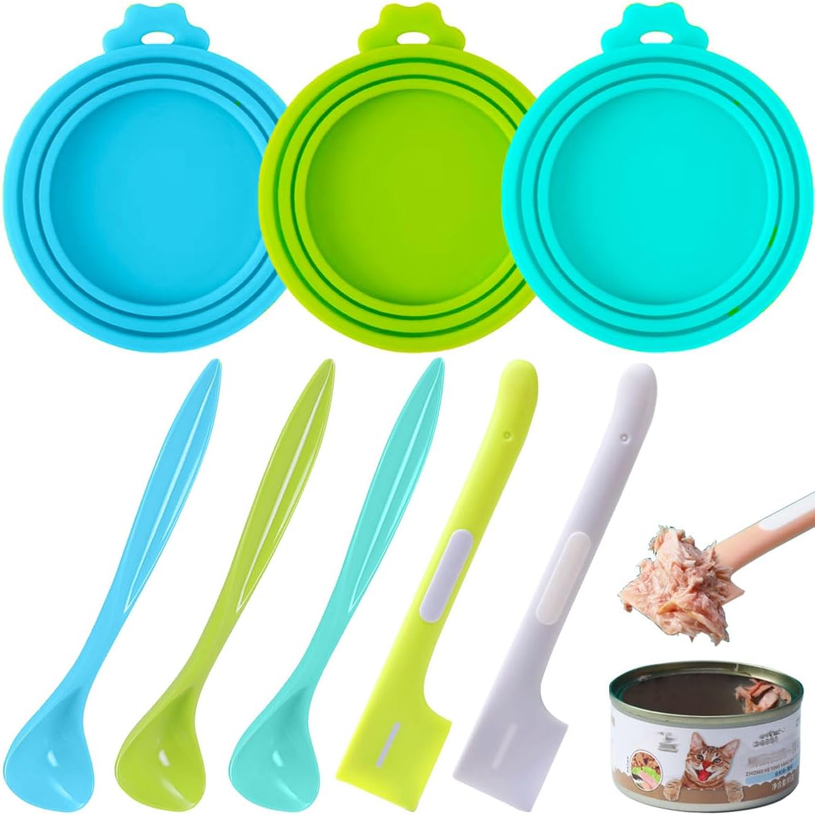 Wet Food Can Lids and Spoons Set