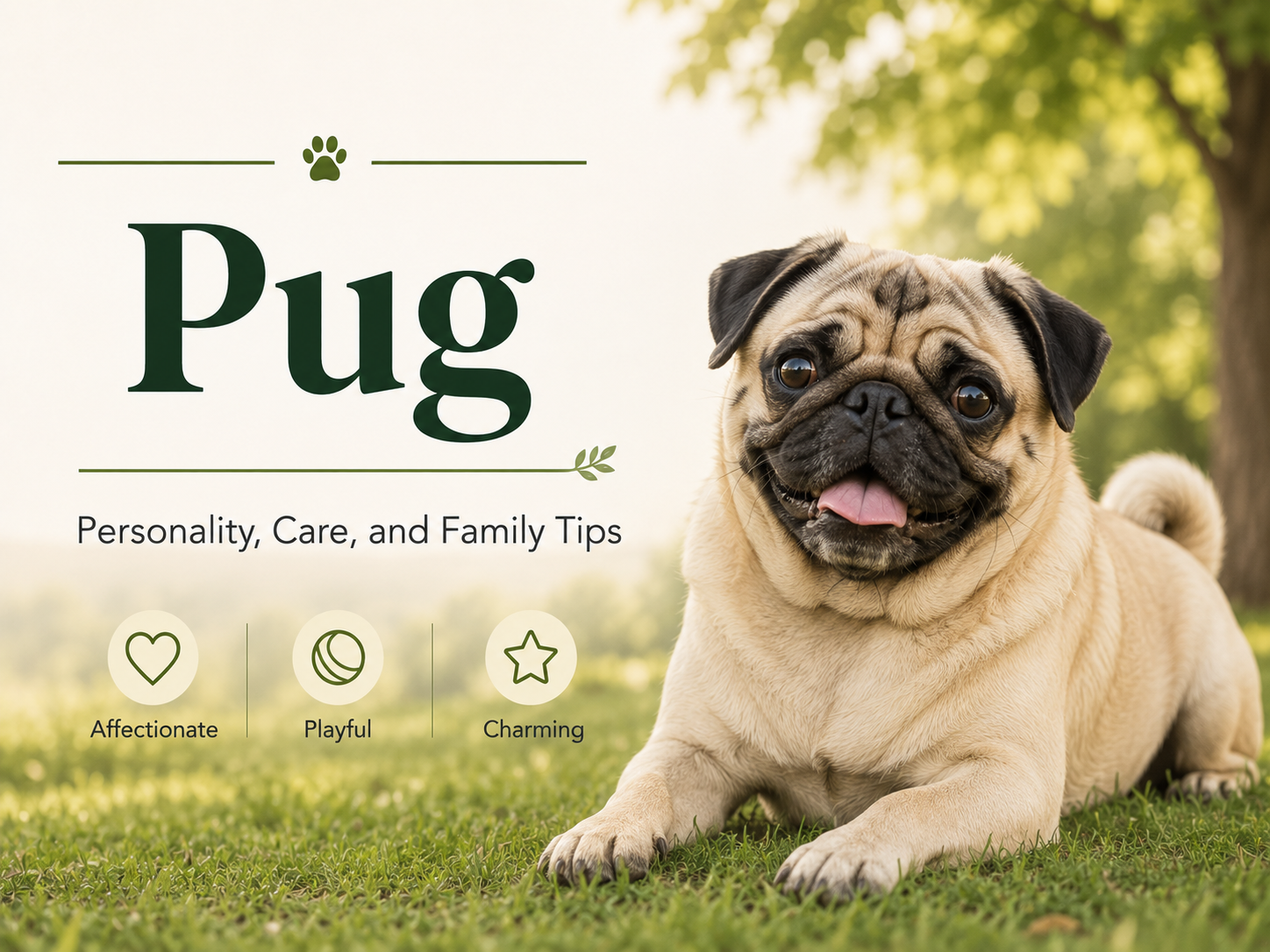 Pug personality care and family guide