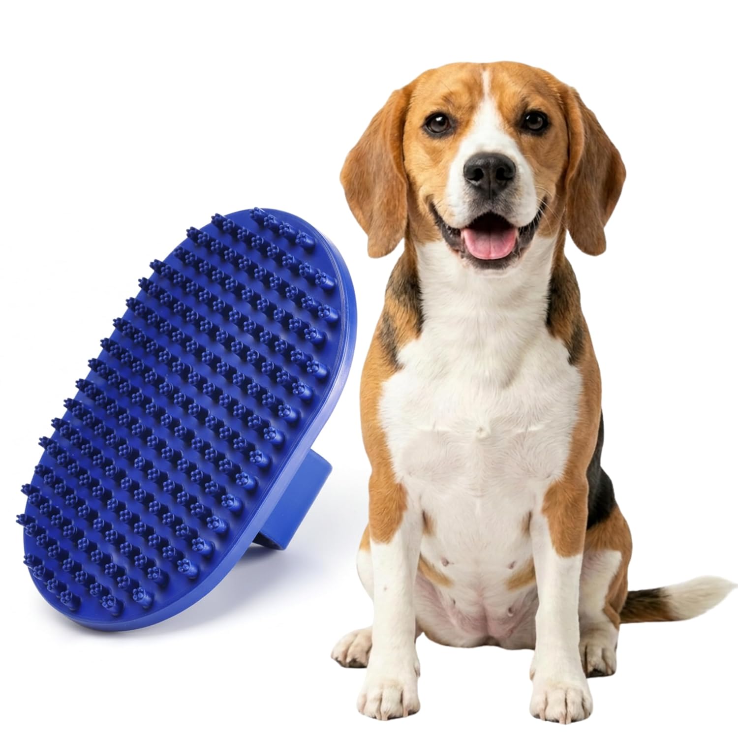 Rubber Grooming Brush for Short Coats