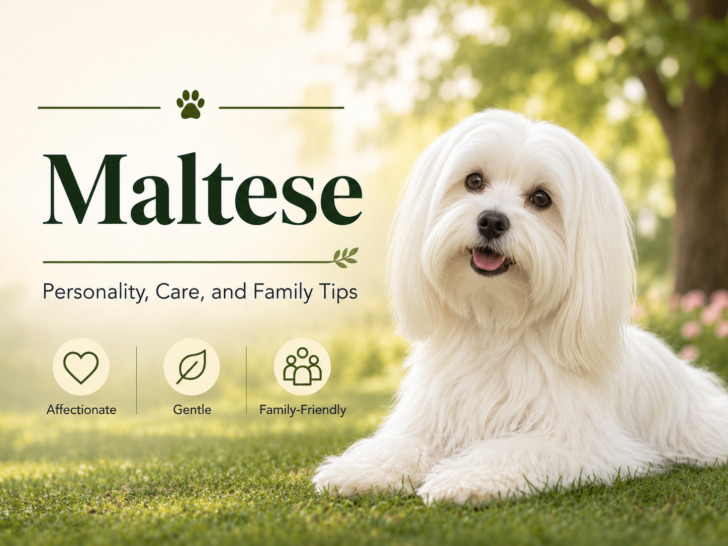 Maltese personality care and family guide