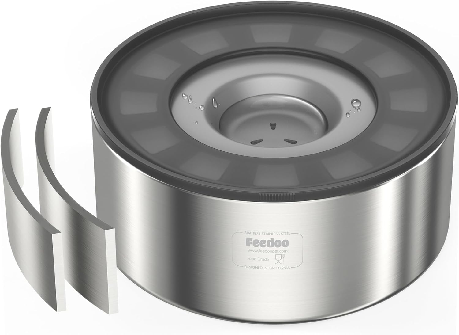 No-Spill Stainless Steel Water Bowl