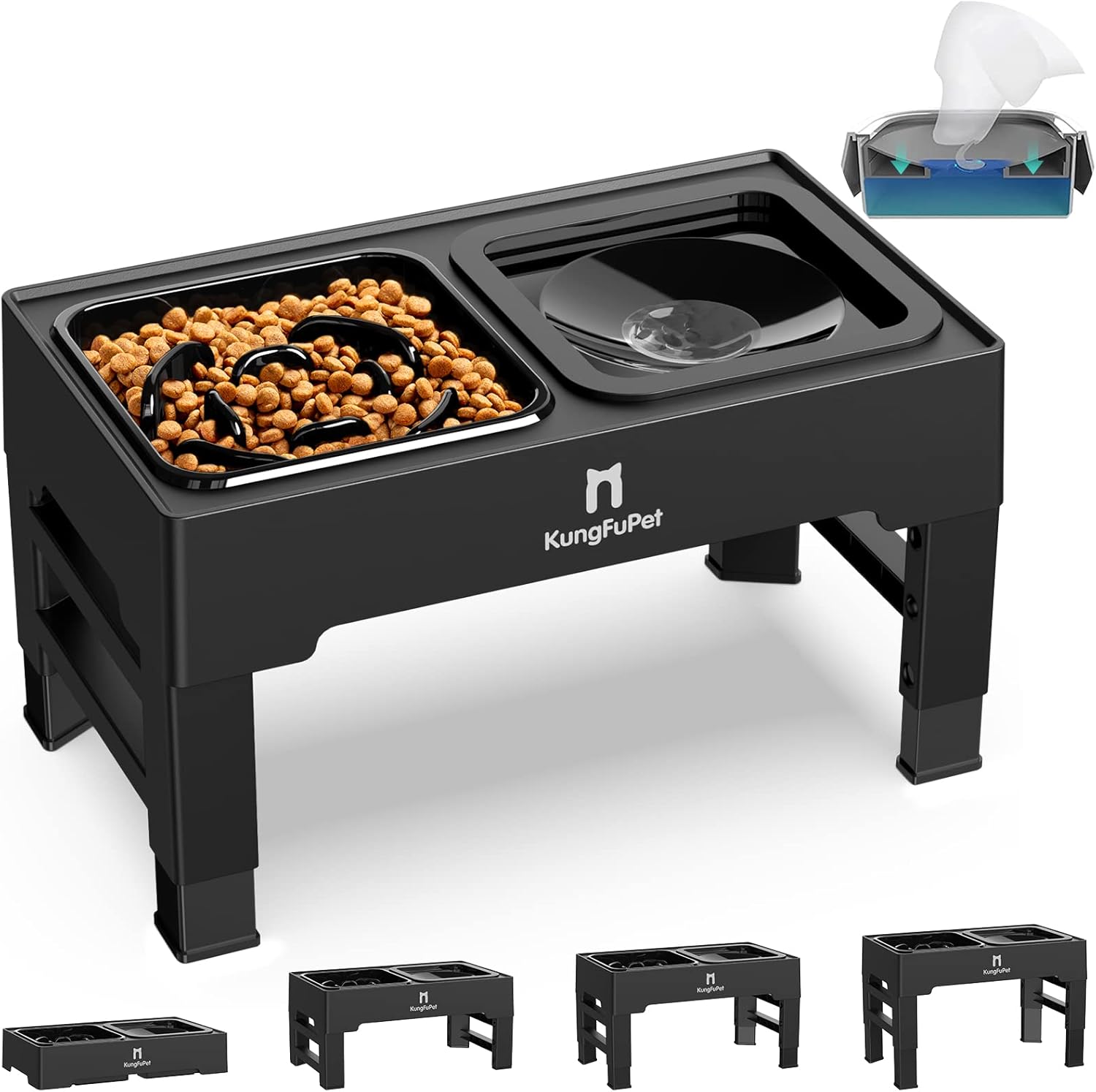 Elevated 2-in-1 Slow Feeder and Water Bowl