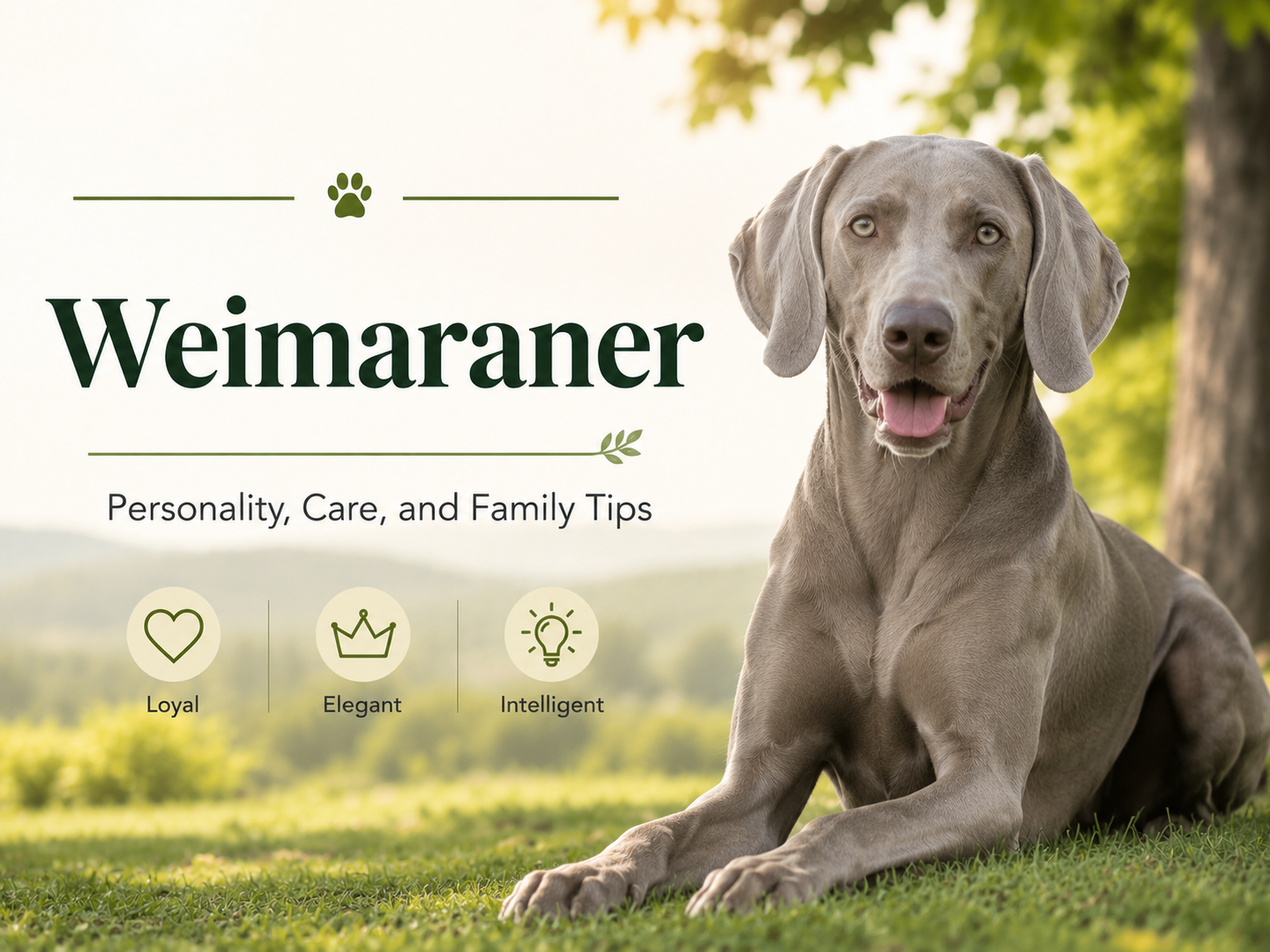 Weimaraner personality care and family guide