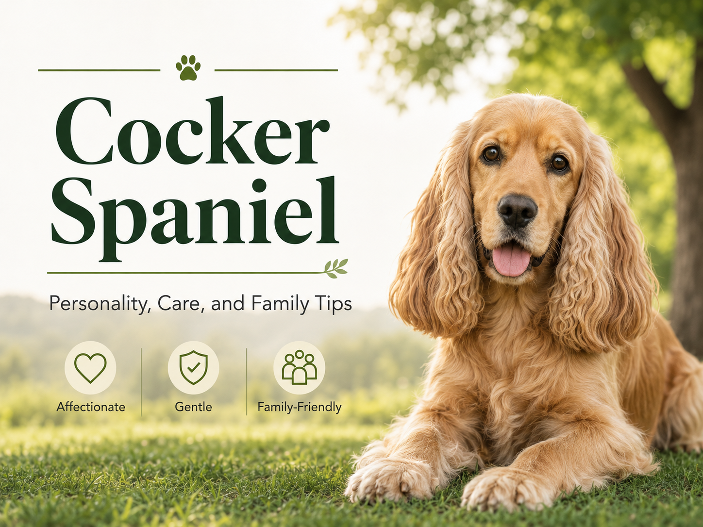 Cocker Spaniel personality care and family guide