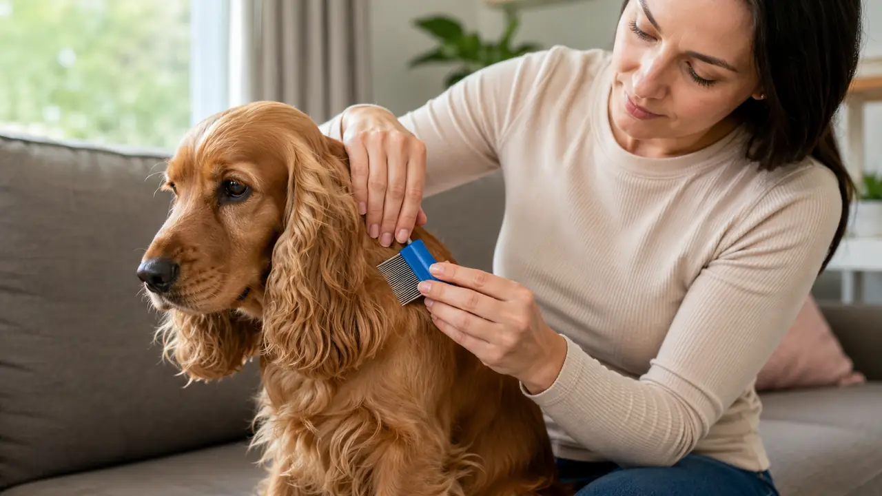 Practical scene related to Dog Grooming at Home: Brushing, Bathing and Handling Without Stress