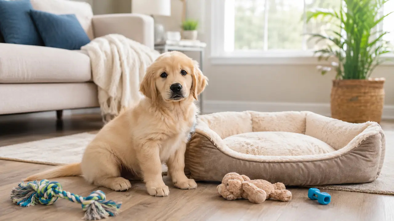 Practical scene related to Puppy Crying at Night: How to Help a New Puppy Sleep